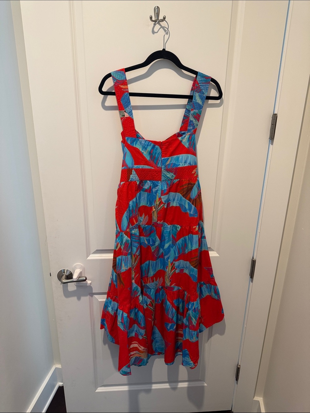 FARM Rio Red and Teal Tropical Print Dress - Picture 6 of 6